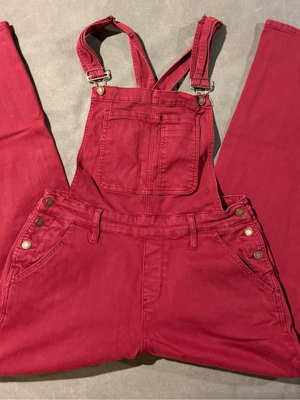Judy Blue Red Cotton Overall Jumpsuit